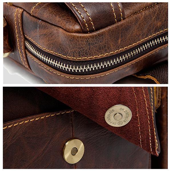 Genuine Leather Vintage 14 Inches Laptop Bag - Trendha