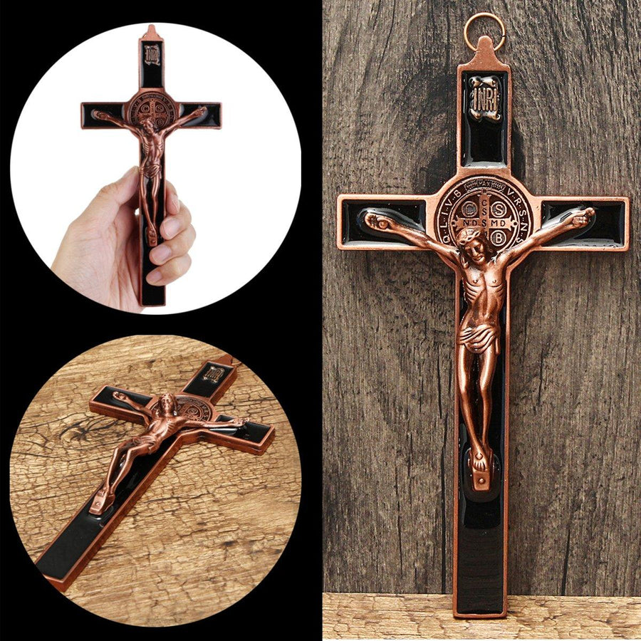 3D Modeling Carving Cross Wall Decorations Metal Alloy JESUS Catholic Statue Prayer - Trendha