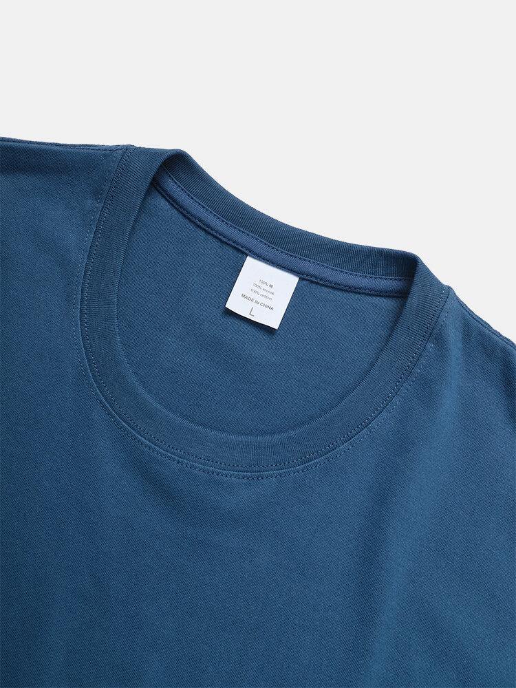 Mens Casual 100% Cotton Skeleon Print Round Neck T-Shirts - Trendha