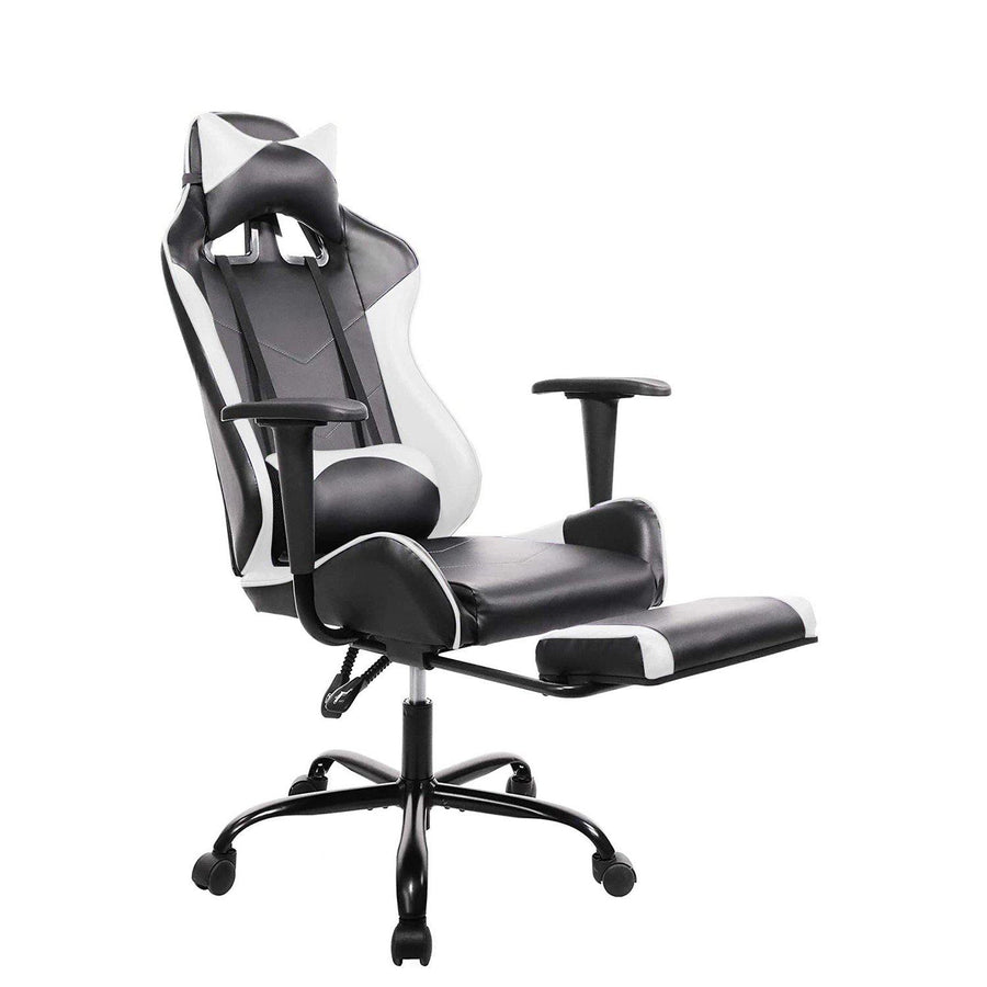 Gaming Chair with Footrest Ergonomic Office Chair High Back Computer Office Racing Chair Headrest Swivel Rocking Desk Chair - Trendha