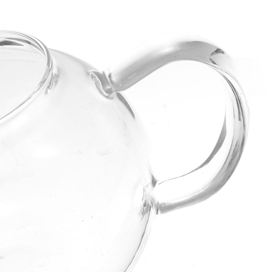 600/950/1300ml Clear Stainless Steel Heat Resistant Glass Teapot Infuser Tea Pot - Trendha