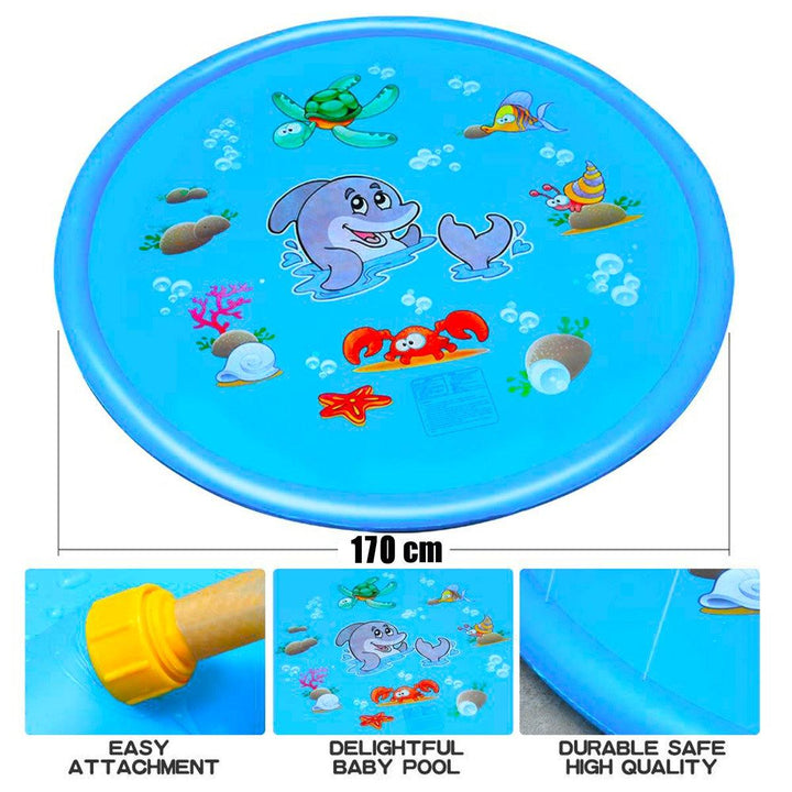 Sprinkler Water Spraying Mat Splash Inflatable Pad Summer Water Spraying Toys Outdoor Children Swimming And Playing With Water Toys - Trendha