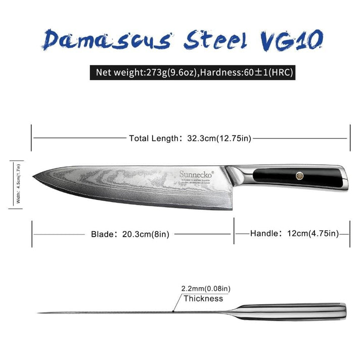 Damascus Steel Chef Knife - Trendha