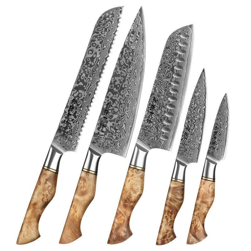 Damascus Steel Knives Set - Trendha