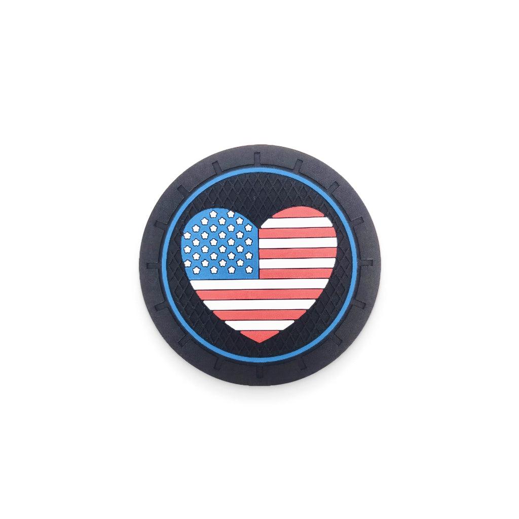 American Flag Heart Coaster - Trendha