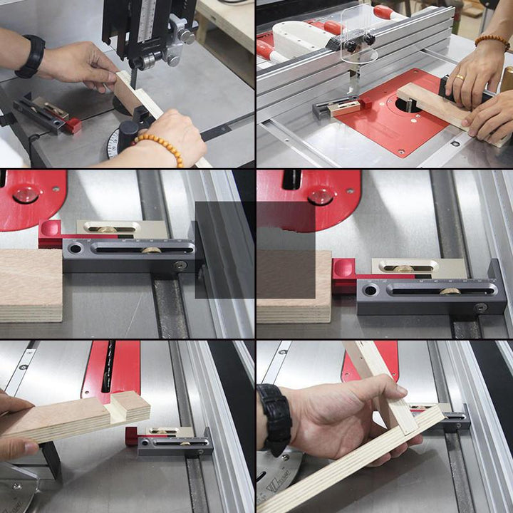 HONGDUI Kerfmaker Table Saw Slot Adjuster Mortise and Tenon Tool Woodworking Movable Measuring Block - Trendha