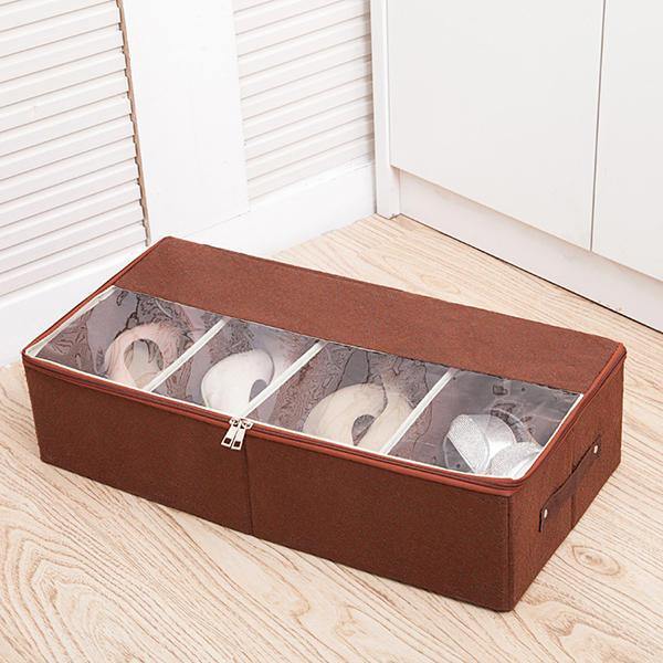Foldable Thickening Shoes Organizer Transparent Boots Storage Bag Clothes Storage Bag - Trendha