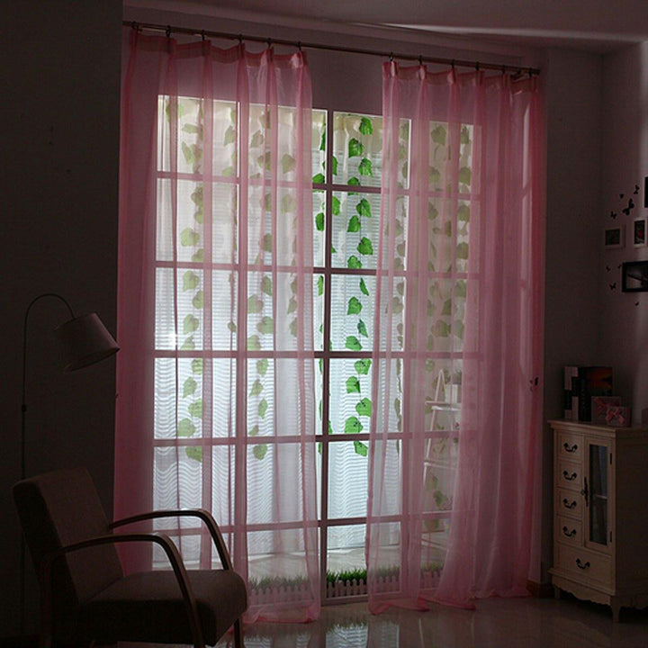 Translucent Sheer Tulle Voile Organdy Curtain Drape Wedding Decor for Door Window Vestibule Room - Trendha