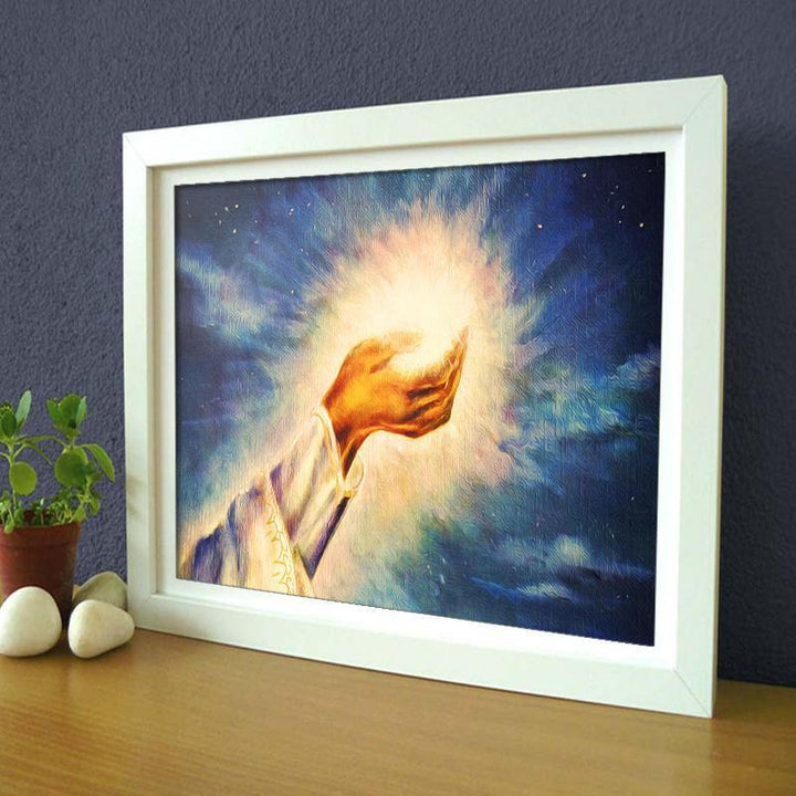 Miico Hand Painted Oil Paintings Light of Christ Wall Art Home Decoration Paintings - Trendha