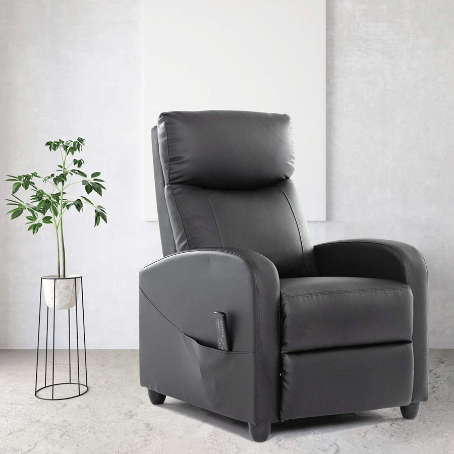 Recliner Chair, Arm Chair for Living Room Recliner Sofa Winback Single Sofa Home Theater Seating Modern Reading Reclining Chair Easy Lounge with PU Leather Padded Seat Backrest - Trendha