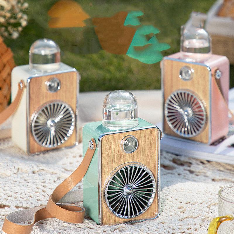 New Spray Mini Night Light Outdoor Fan Desktop USB Charging - Trendha