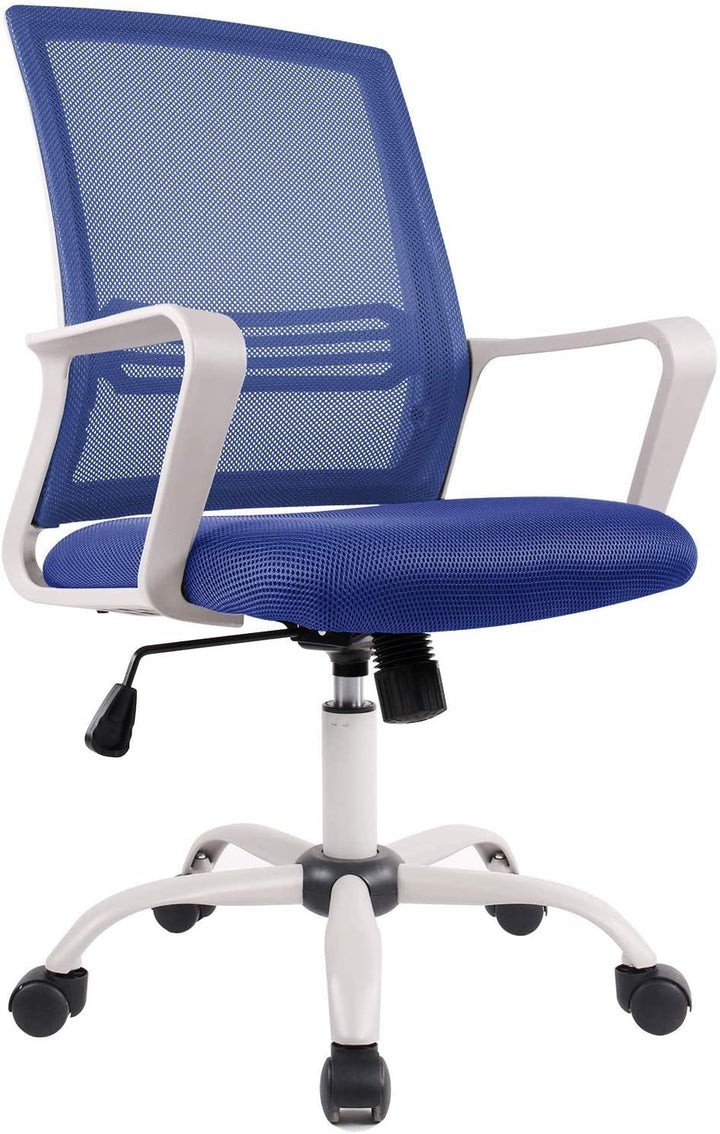 Office Chair Mid Back Mesh Office Computer Swivel Desk Task Chair Ergonomic Executive Chair with Armrests - Trendha