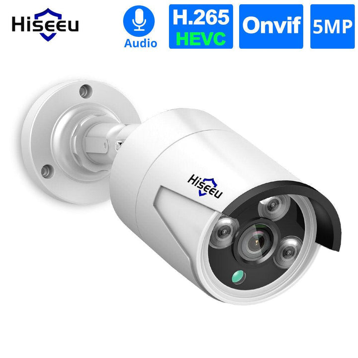 Hiseeu HB615 H.265 5MP Security IP Camera POE ONVIF Outdoor Waterproof IP66 CCTV P2P Video Camera - Trendha
