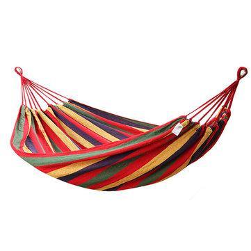 280x100cm Outdoor 2 People Double Hammock Portable Camping Parachute Hanging Swing Bed Max Load 350kg - Trendha