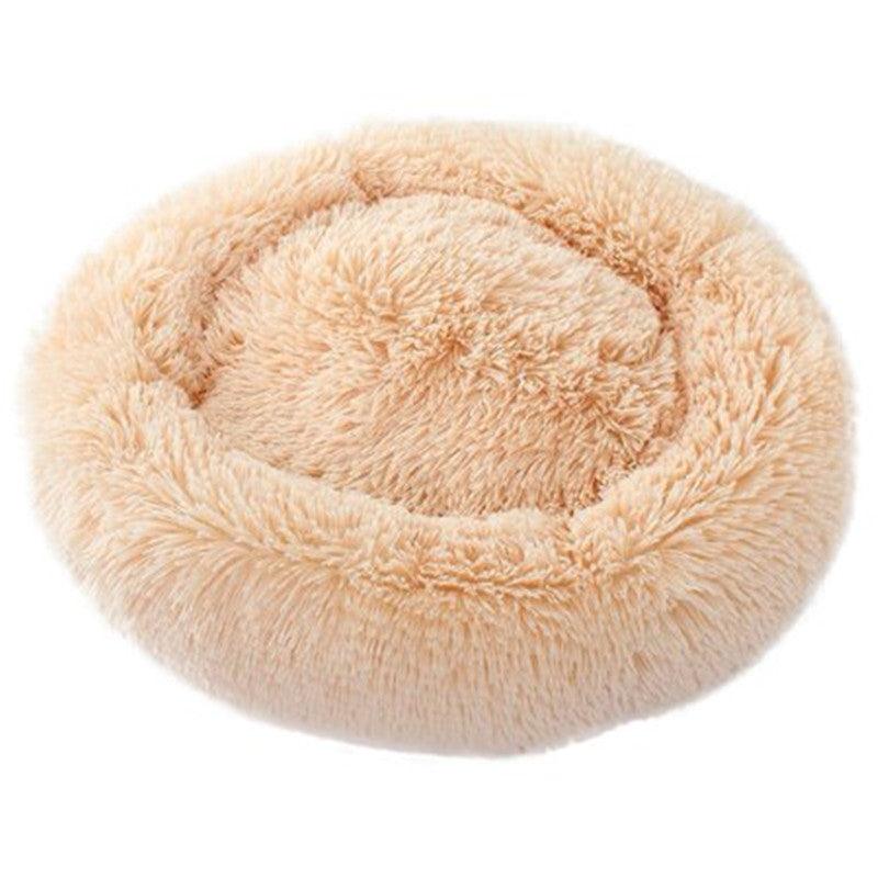 Pet Beds Dog Cat Calming Warm Soft Plush Cute Round Nest Comfortable Sleeping - Trendha