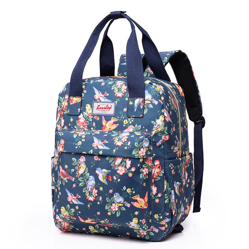 Mini Printed Folding Trolley Bag Detachable Dual Purpose Backpack - Trendha