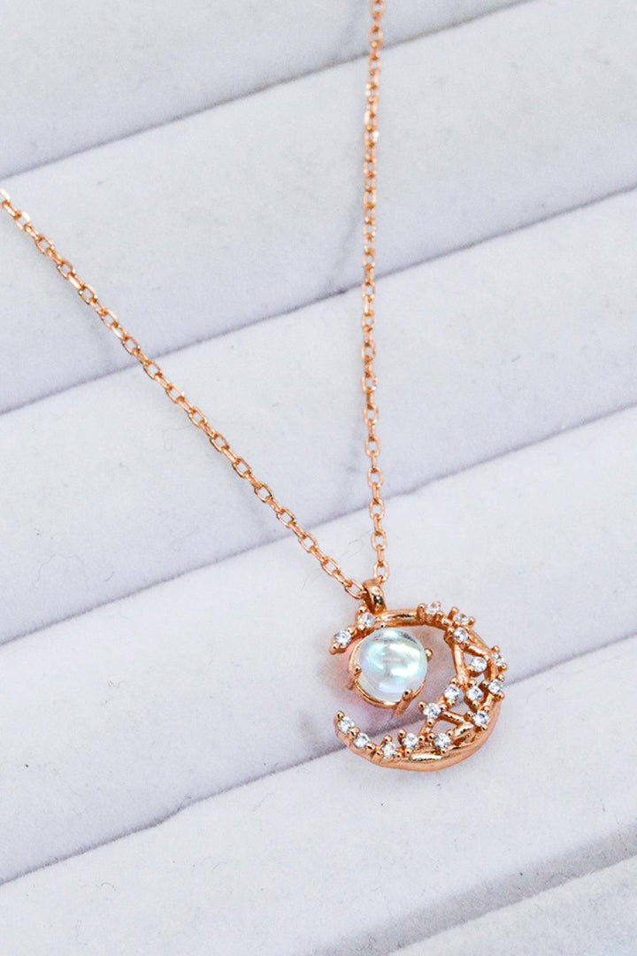Where It All Began Moonstone Necklace - Trendha