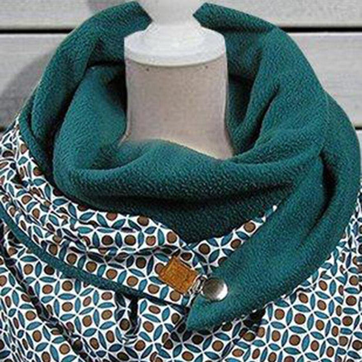 Women Cotton Plus Thick Keep Warm Winter Outdoor Casual Geometry Pattern Multi-purpose Scarf Shawl - Trendha