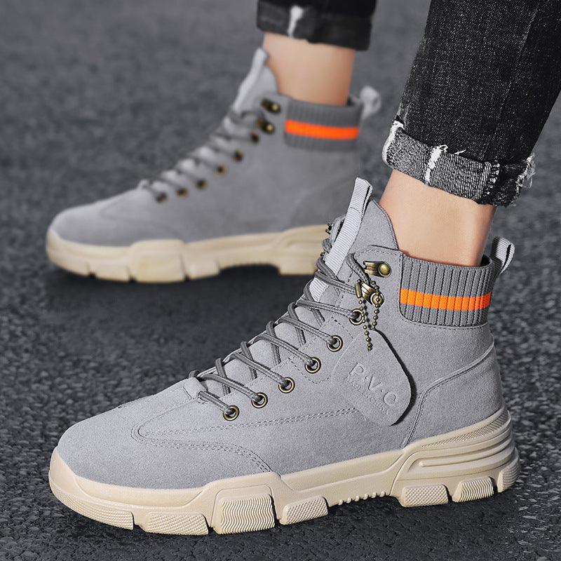 High-top Martin Leather Boots New British Tooling Boots Men - Trendha