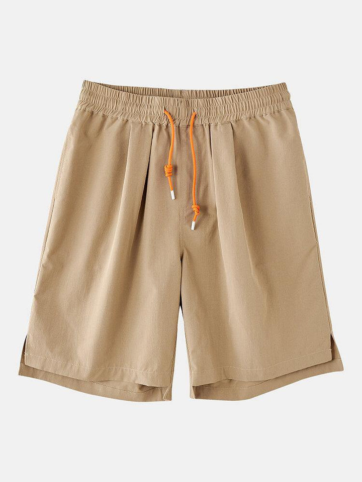 Mens Casual Drawstring Breathable Elastic Waist Fit Comfy Pocket Shorts - Trendha