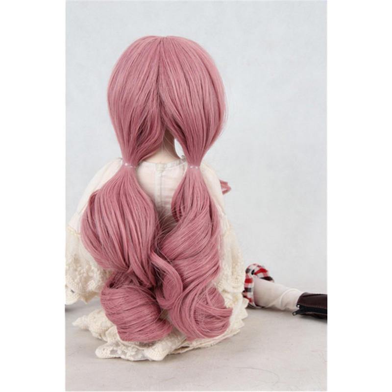 Wig Pink Curly Hair For 8-9 inch 22cm-24cm 1/3 BJD SD Doll - Trendha
