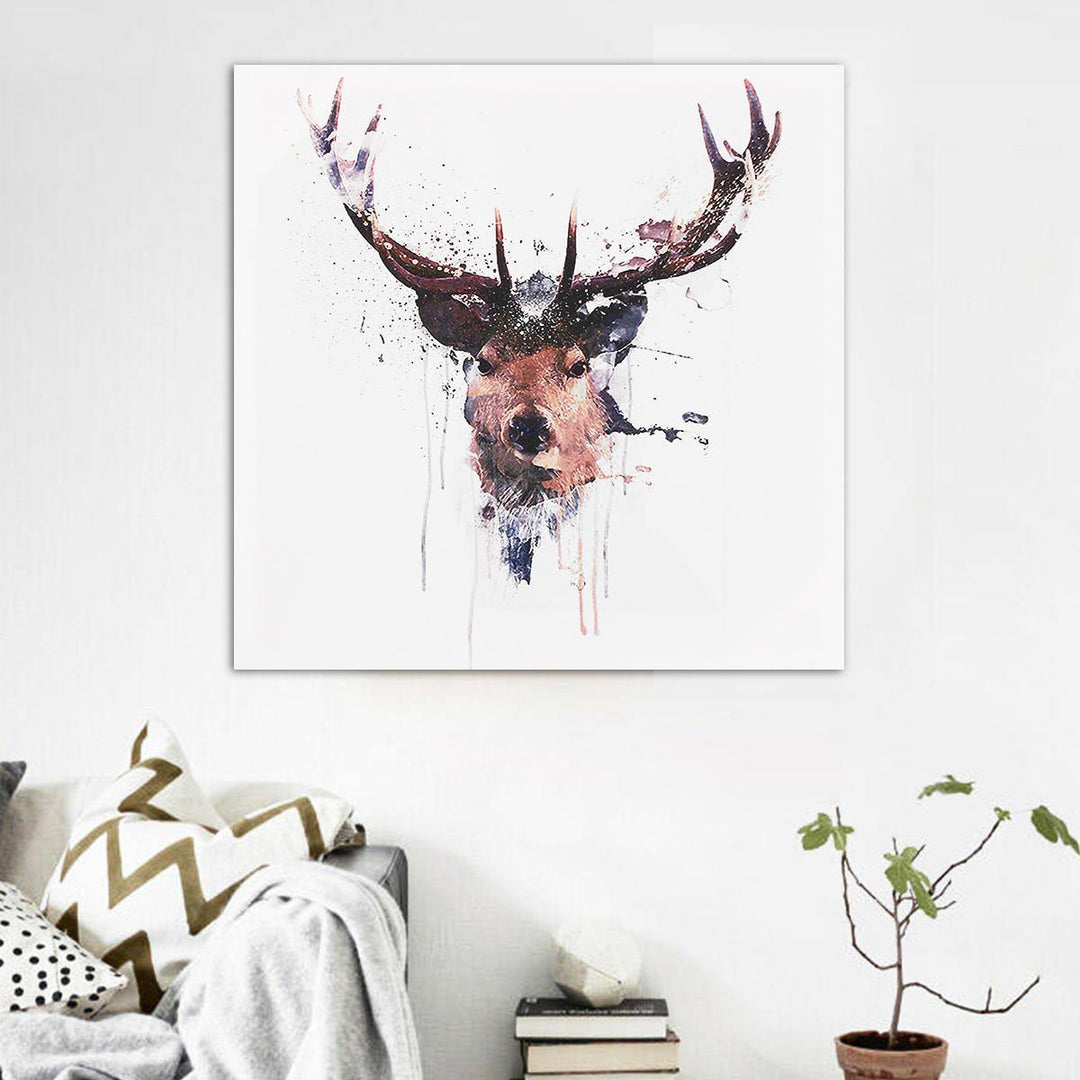 16'' Abstract Stag Deer Canvas Picture Printed Paintings Décor Framed / Unframed - Trendha