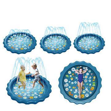 67inch Water Play Pad Swimming Air Mattress Sprinkler Games Water Mat Toys for 18 Month Up Baby - Trendha