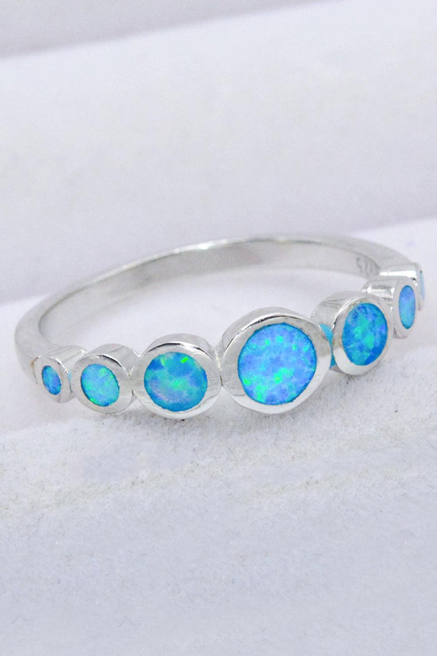 925 Sterling Silver Multi-Opal Ring - Trendha
