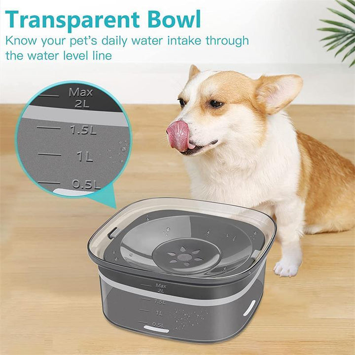 70oz Dog Water Bowl Large Capacity Spill Proof Dog Bowl Transparent 2L Visible Water Level Slow Drinking Bowl For Dogs And Cats Pet Products - Trendha