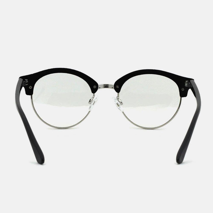 Women Half-frame Casual Brief Round Shape Sunglasses - Trendha