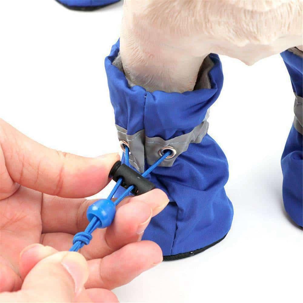 Dog's Adjustable Waterproof Socks 4 Pcs Set - Trendha