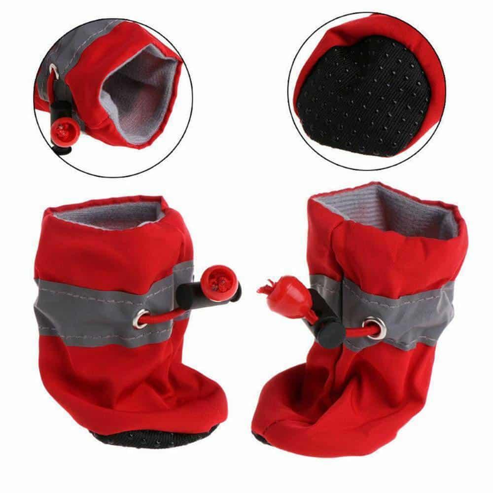 Dog's Adjustable Waterproof Socks 4 Pcs Set - Trendha