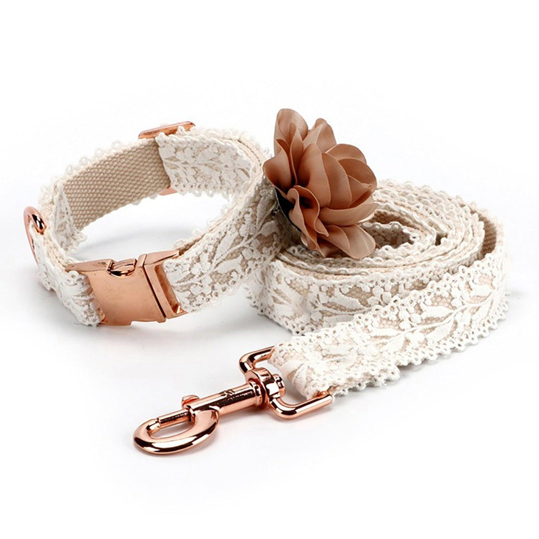 Dog's Laced Floral Collar - Trendha