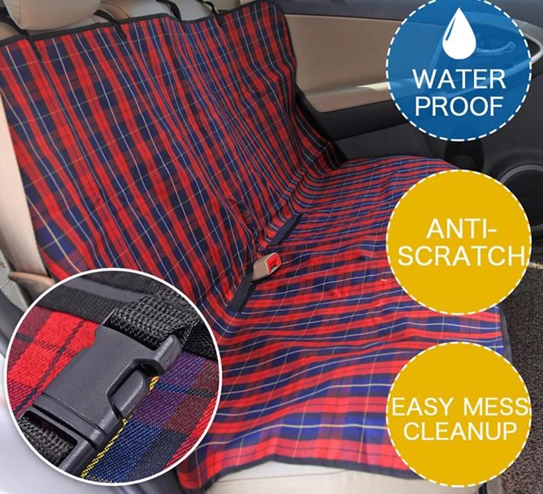 Dog's Plaid Pattern Car Seat Cover - Trendha
