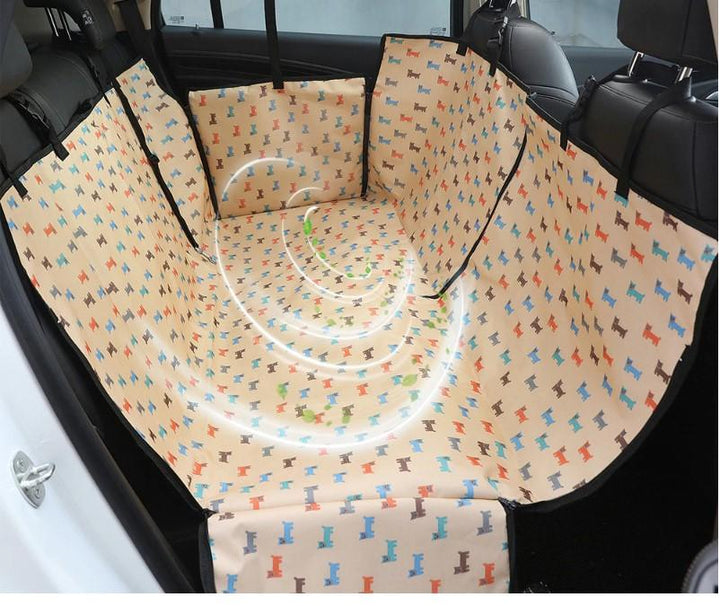 Dog's Printed Oxford Car Seat Cover - Trendha