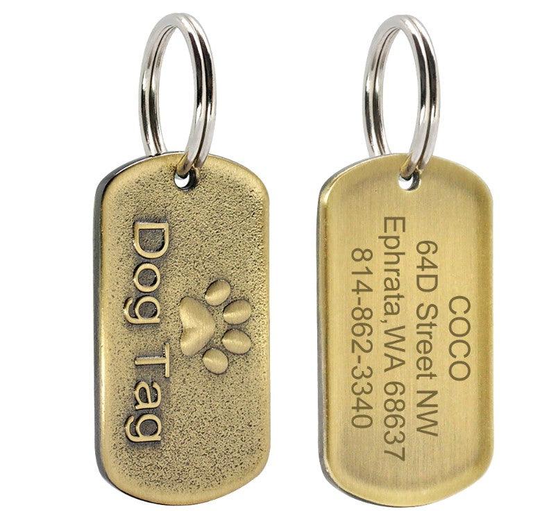Dog's Vintage Style Personalized ID Tag - Trendha