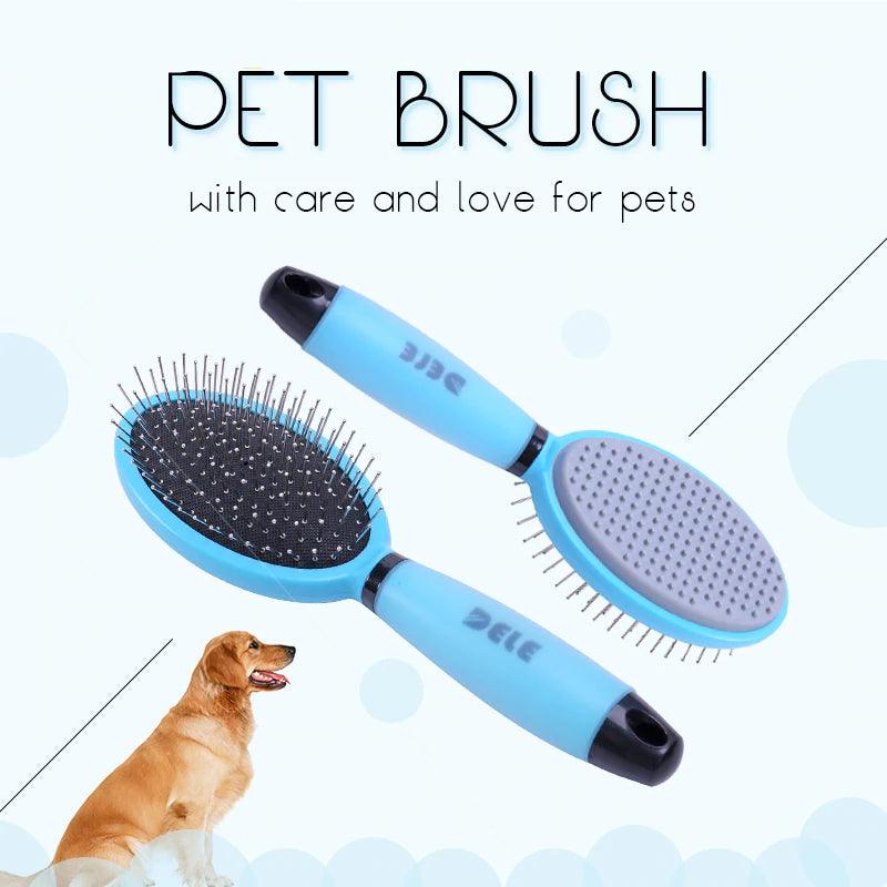 Double Sided Massage Grooming Brush for Pets - Trendha