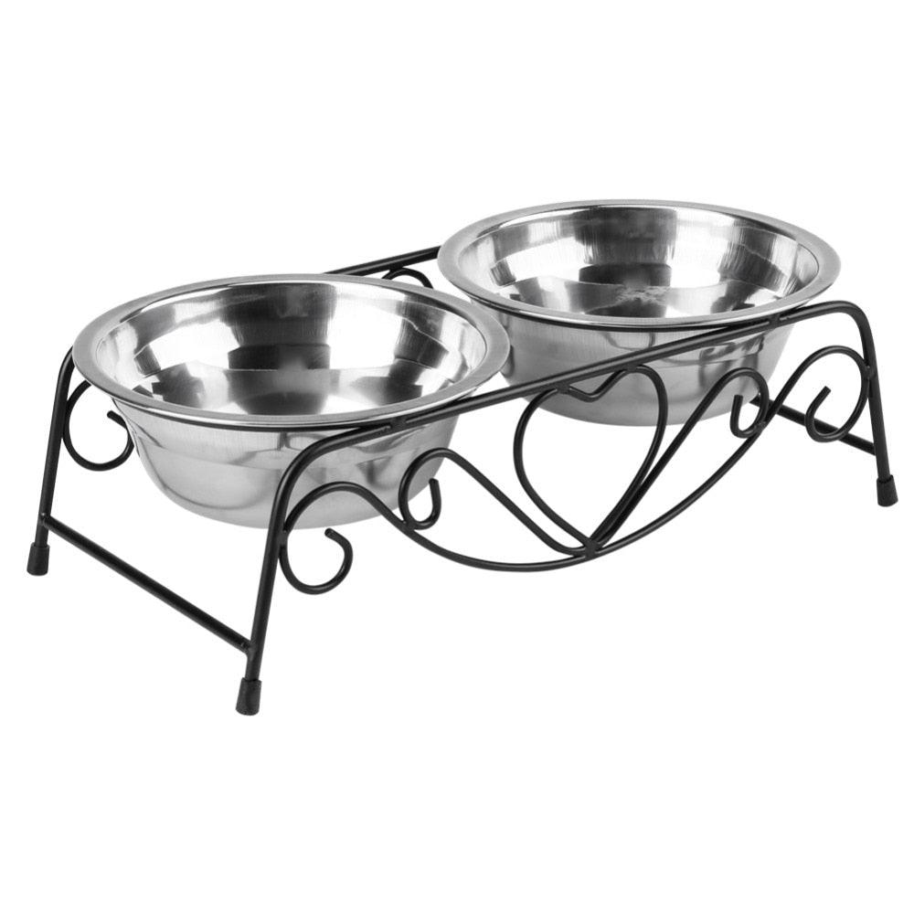 Double Stainless Steel Feeding and Watering Bowls - Trendha