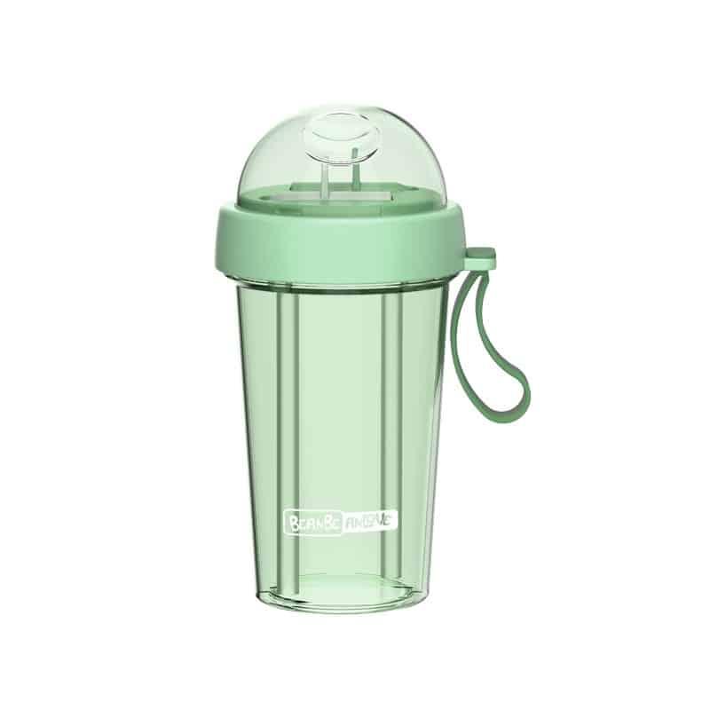 Dual-Use Water Bottle with Straws - Trendha