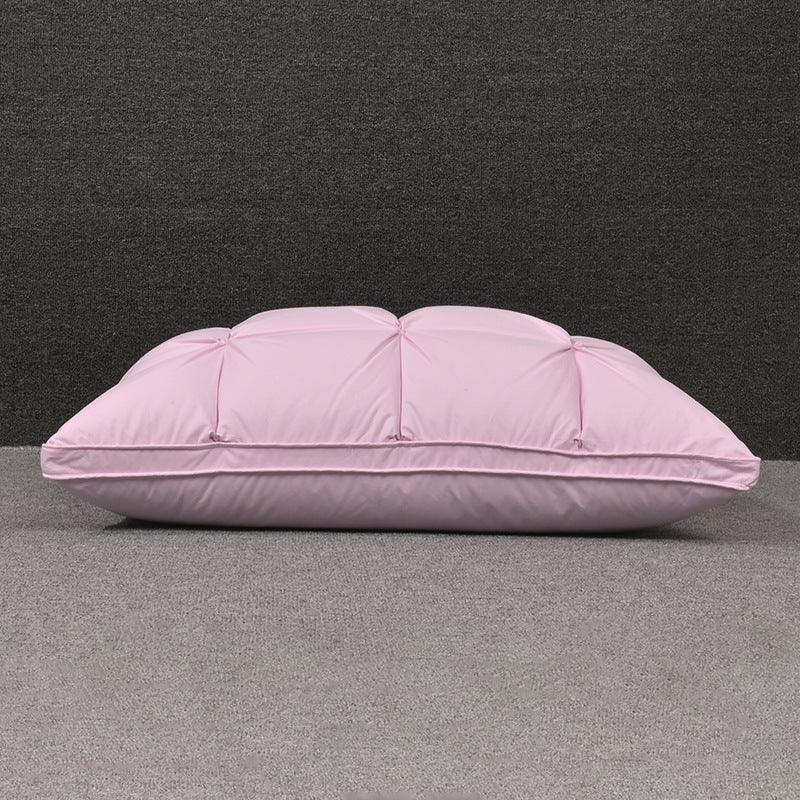 White Goose Down Cotton Single Household Sleep Aid Pillow - Trendha