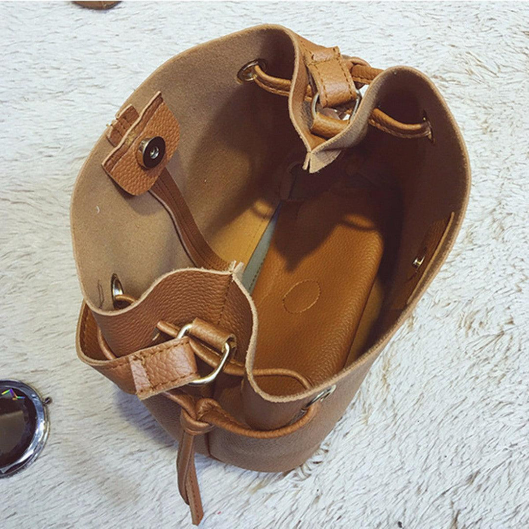 Two Piece Women PU Leather Tote Handbag Crossbody Bag - Trendha