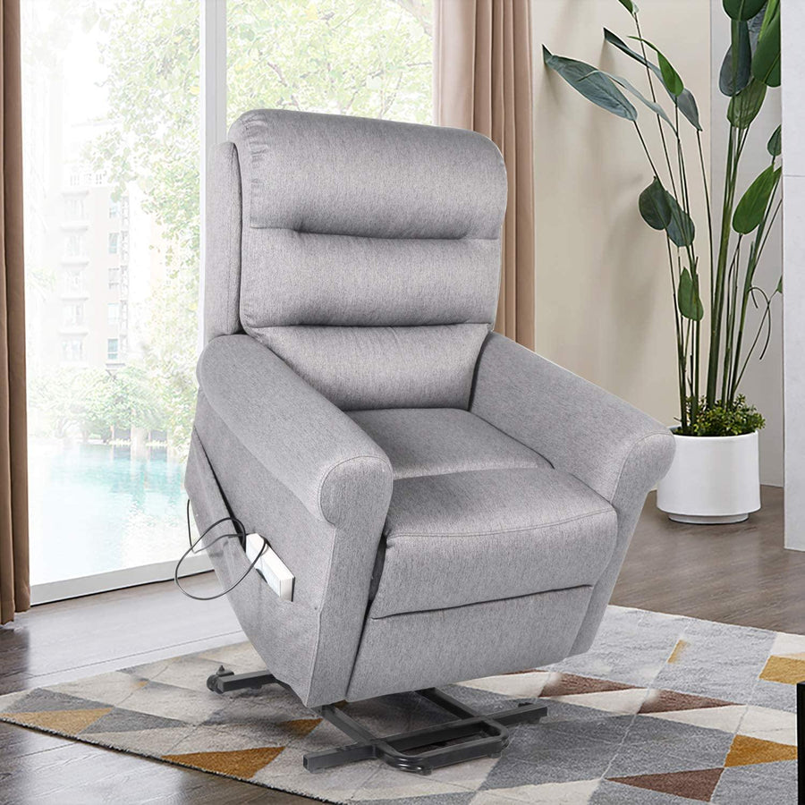 Recliner Chair, Lift Chair Electric Power Recliner Chair Sofa for Elderly Fabric Single Modern Sofa for Living Room Home Theater Seating - Trendha