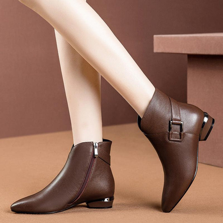 Low-heel Short-tube Ladies Fashion Boots - Trendha