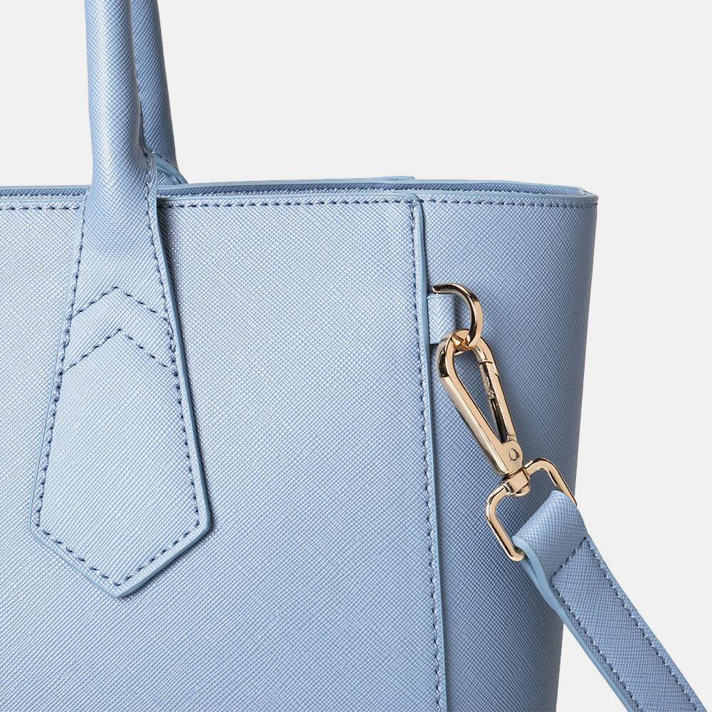 Women PU Leather Daisy Multifunction Multi-pocket 13.3 Inch Laptop Key Handbag Shoulder Bag - Trendha