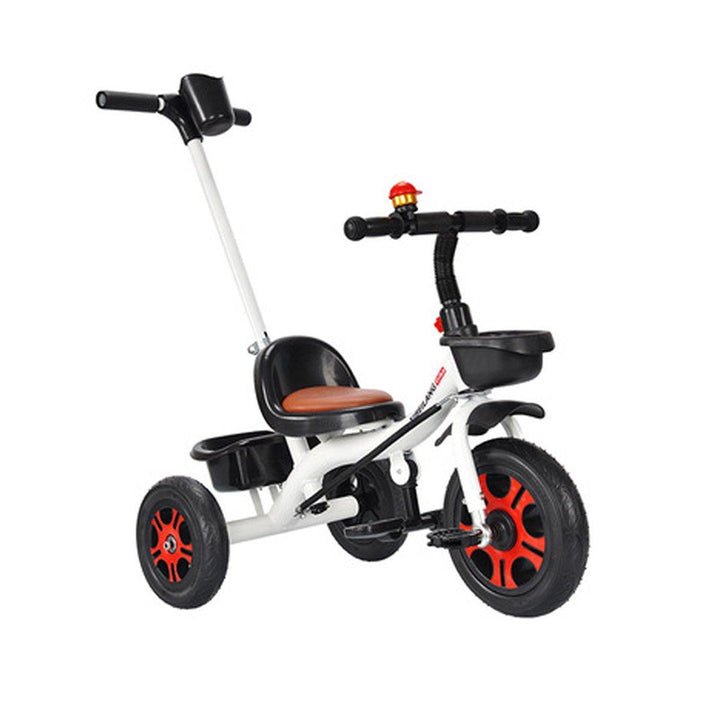 3 Wheel Foldable Pedal Toddler Adjustable Trike with Removable Adjustable Pushrod Handle Kids Children Tricycle for Aged 1/6 Gifts - Trendha