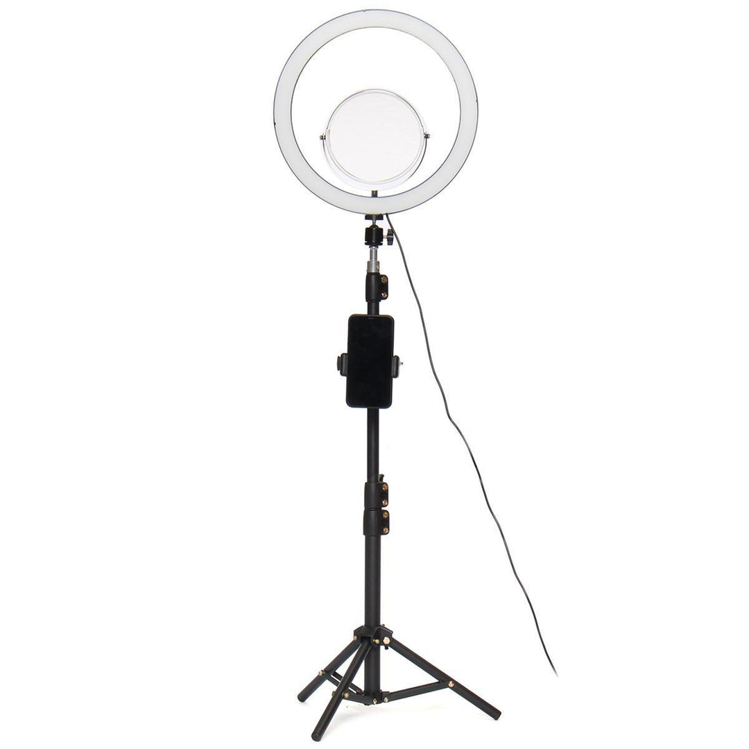12.60" Live Stream Makeup Selfie LED Ring Light With Tripod Stand Bluetooth Remote Control Cell Phone Holder - Trendha