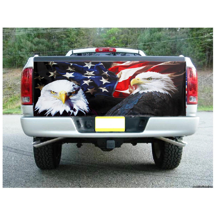 167x63.5cm T40 Eagle America Flag Tailgate Wrap Vinyl Graphic Car Decal Truck Rear Wrap Car Stickers - Trendha
