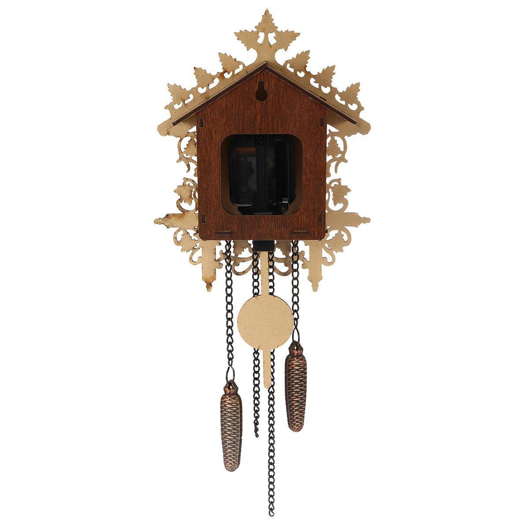 Vintage Handcraft Wood Cuckoo Wall Clock Tree House Swing Wall Clock Art Home Decorations - Trendha