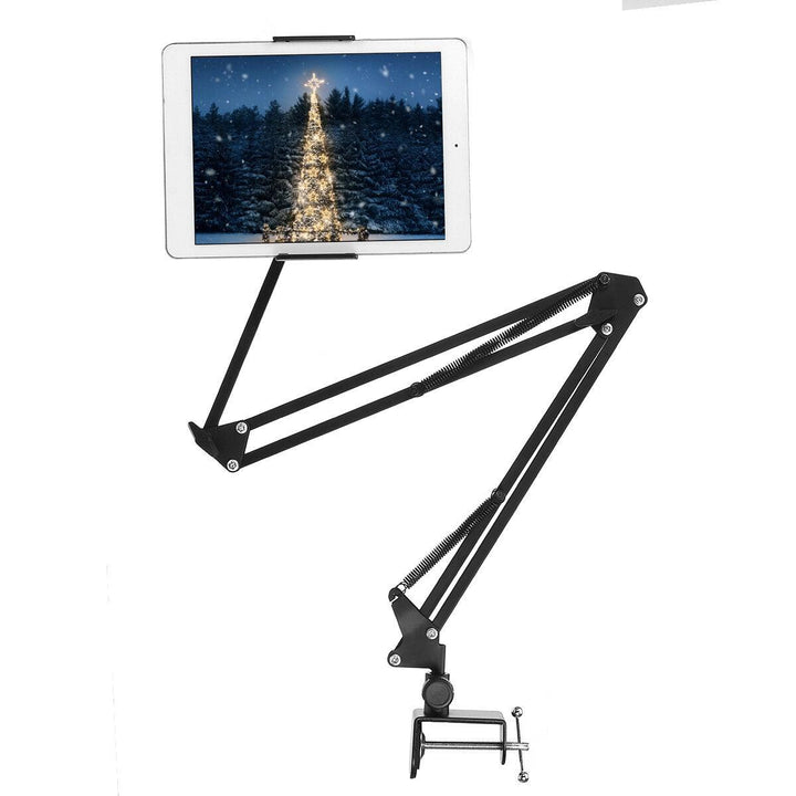 Aluminum Desktop Bed Table Gimbal Lazy Long Arm Phone Holder Tablet Stand 360 Degree Rotation For 3.5-10.5 Inch Smart Phone for iPad 9.7" Home Office Online Course Live Streaming Youtube Use - Trendha