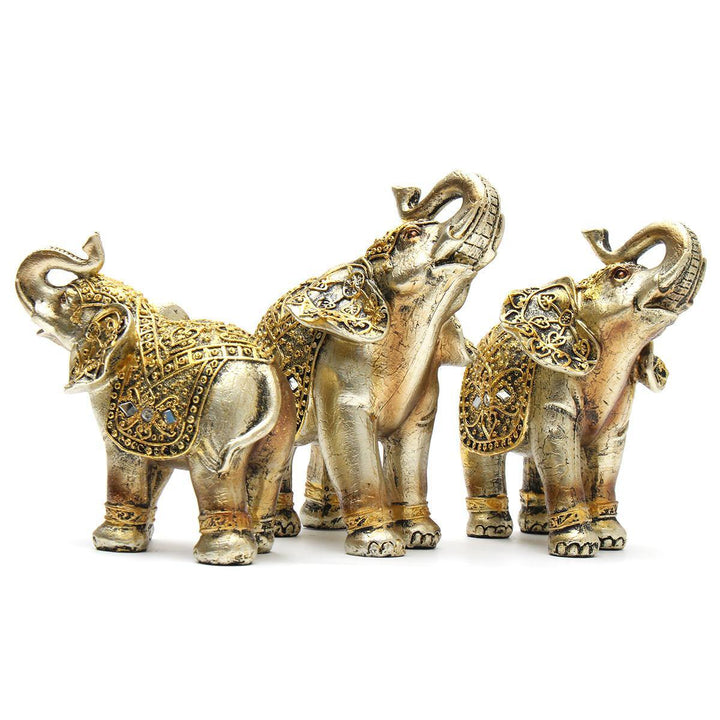 7Pcs Resin Mini Exotic Elephants Ornaments Elephant Home Office Decoration Decorative Hardware - Trendha